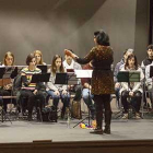 Elisenda Carrasco ensayó ayer con los profesores de Música que participan en esta iniciativa.-