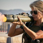 Linda Hamilton, como Sarah Connor.-