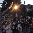El exlíder del PSOE Pedro Sánchez, en un acto con militantes en Asturias.-EFE / ALBERTO MORANTE