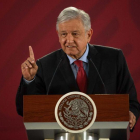 Andrés Manuel López Obrador, presidente de México en una conferencia de prensa.-AFP