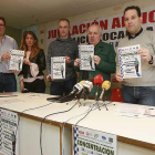 Los representantes locales de los sindicatos que integran la plataforma anunciaron ayer las movilizaciones.-RAÚL G. OCHOA