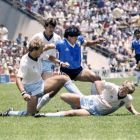 Maradona, durante el partido contra Inglaterra del Mundial de 1986.-