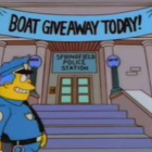 Imagen del capítulo de los Simpsons donde se engaña a los delincuentes regalándoles una lancha motora. /-EL PERIÓDICO