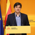 El portavoz de ERC, Sergi Sabrià, ayer, en una rueda de prensa.-ACN