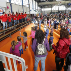 Una gran cantidad de padres y niños en una actividad desarrollada en el Parque Infantil de Navidad ubicado en el polideportivo Mariano Gaspar.-RAÚL G. OCHOA