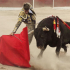 ManuelEscribano, durante el festejo de ayer en Briviesca.-G. González