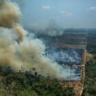 Emmanuel Macon anunció el lunes que el G7 movilizó una ayuda inmediata de 20 millones de dólares para la lucha contra el fuego en la Amazonía.-EUROPA PRESS