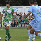 Manu Martínez con la camiseta del Atlético Astorga en un choque de esta campaña.-