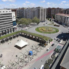 La plaza de España puede convertirse en el eje del transporte intermodal de la capital burgalesa.-RAÚL OCHOA