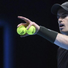 Andy Murray, durante su partido con Wawrinka.-EFE / FACUNDO ARRIZABALAGA