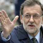 Mariano Rajoy, a su llegada a la cumbre de la UE en Bruselas.-ERIC VIDAL / REUTERS