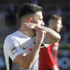 Adrián Hernández celebra uno de los goles de esta temporada.-SANTI OTERO