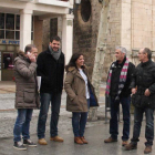 Peña, centro, junto a dirigentes socialistas burgaleses y briviescanos.-G. G.