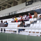 Aficionados del Burgos Club de Fútbol en El Plantío. BCF