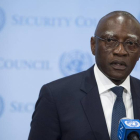 Fotografía fechada el 5 de agosto de 2015 y cedida por las Naciones Unidas hoy, miércoles 12 de agosto de 2015, que muestra al jefe de la misión de la ONU en la República Centroafricana, Babacar Gaye.-Foto: EFE