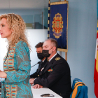 La concejala de Seguridad Ciudadana, Blanca Carpintero, durante la presentación de la memoria de la Policía Local de 2021. TOMÁS ALONSO