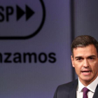Pedro Sánchez durante una conferencia de prensa.-SERGIO PEREZ