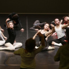 Los alumnos de la Escuela de Danza de Burgos y del Conservatorio Maurice Ravel de Biarritz han ensayado juntos toda esta semana.-Raúl Ochoa