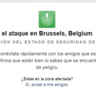 Facebook activa el botón de seguridad tras las explosiones de Bruselas.-