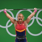 Lydia Valentín, camino de la medalla de bronce.-AFP / GOH CHAI HIN