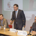 Javier Lacalle, Carlos Fernández Carriedo y Baudilio Fernández-Mardomingo ayer en Burgos.-SANTI OTERO