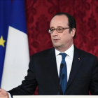 François Hollande, el pasado 8 de febrero, en un acto en el Elíseo.-AFP / STEPHANE DE SAKUTIN