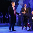 Una escena del polémico montaje de 'Julio César'.-AP / THE PUBLIC THEATER / JOAN MARCUS