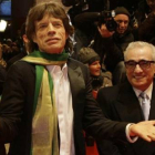 Mick Jagger y Martin Scorsese, en el Festival de Cine de Berlín, durante la presentación de la película documental 'Shine a Light'.-Foto: AP / MARKUS SCHREIBER
