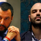 Matteo Salvini y Roberto Saviano. /-EL PERIÓDICO