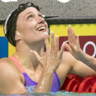 Mireia Belmonte celebra una victoria.-EFE / PATRICK B. KRAEMER
