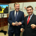 El consejero de Fomento y Medio Ambiente, Antonio Silván, y el director general de Medio Natural, José Ángel Arránz (D), presentan el balance de la campaña de incendios forestales de Castilla y León-Ical