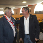 El secretario general de la Unión de Pequeños Agricultores, Lorenzo Ramos, y el secretario general de UPA Zamora, Aurelio González, inauguran en Zamora el sexto congreso del sindicato agrario-Ical