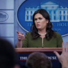 Sarah Huckabee Sanders, secretaria de prensa de la Casa Blanca-EFE