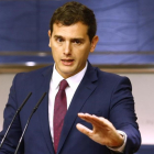 Albert Rivera, en una rueda de prensa en el Congreso el pasado julio.-AGUSTÍN CATALÁN