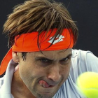 David Ferrer conecta un golpe en su partido ante Gojowczyk.-REUTERS / JASON REED