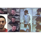 A la izquierda, Mohamed Abrini; a la derecha, el 'hombre del sombrero' en imágenes captadas por las cámaras de seguridad del aeropuerto de Bruselas.-