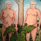 La pintura de Mújica y su esposa desnudos.-