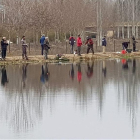 Un momento del campeonato de pesca con captura celebrado a finalesde noviembre en el lago melgarense.-ECB