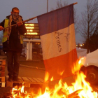 Un conductor francés protesta en la autopista A2 que lleva de París a Bruselas.-REUTERS