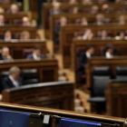 El líder  del PSOE, Pedro Sánchez, en el Pleno que se celebró este martes en el Congreso de los Diputados-JOSÉ LUIS ROCA