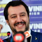 Matteo Salvini, en una rueda de prensa en Milán al día siguiente de las elecciones.-/ EFE / DANIEL DAL ZENNARO