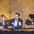 Blanca Carpintero, Daniel De la Rosa y Julien Vieillard presentaron el Festival en la carpa de Baraka Cirque.-SANTI OTERO