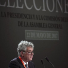 Ángel María Villar, en la asamblea de la Federación del pasado mayo en la que fue reelegido-EFE