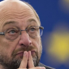 Schulz, durante un debate en el Parlamento Europeo, en Estrasburgo.-EFE / PATRICK SEEGER