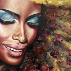La mujer es la auténtica protagonista en la colección de pinturas de Ángeles Romo.-Raúl Ochoa