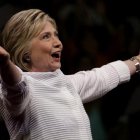 Hillary Clinton se proclama vencedora de las primarias demócratas en EEUU el 7 de junio.-PETER FOLEY / EFE