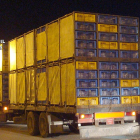 El camión cargaba diez filas de jaulas cuando el máximo permitido es de nueve.-ECB