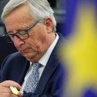 El presidente de la Comisión Europea, Jean-Claude Juncker, en la Eurocámara.-REUTERS / CHRISTIAN HARTMANN