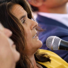 Conchita Martínez, en la rueda de prensa en la que anunció el equipo de la Davis para jugar ante la India.-EFE / SERGIO BARRENECHEA