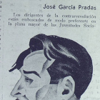 Dibujo del periodista anarquista José García Pradas.-